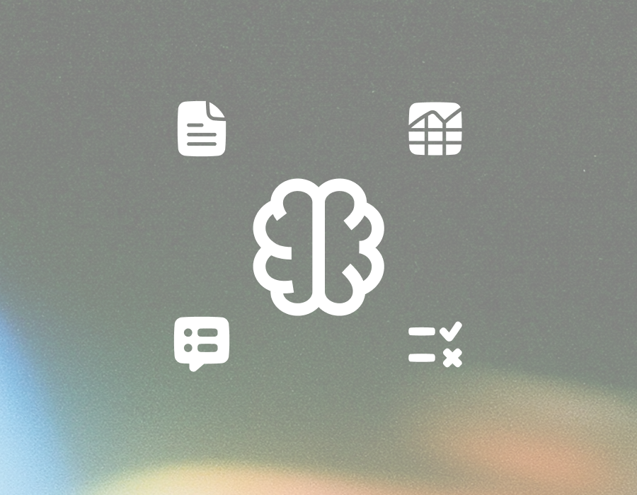 Brains connecting documents, boards, comments, and tasks from a live call